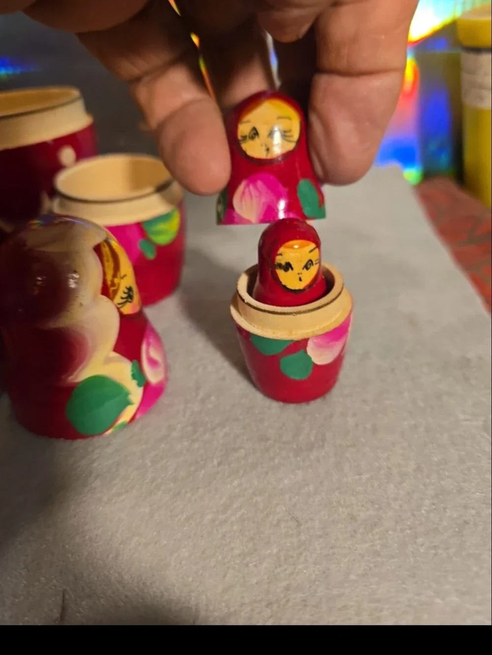 081526 Russian Nesting Dolls Handmade Traditional Collectible Set 5 Piece.   3.2